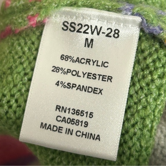 Stitches & Stripes Ultra Soft Multi Colored Striped Duster Cardigan Waist tie - Picture 13 of 16